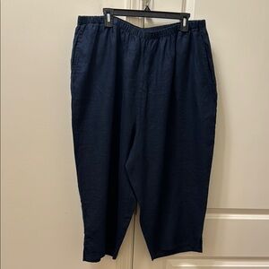 NWT FLAX Women linen crop Pants